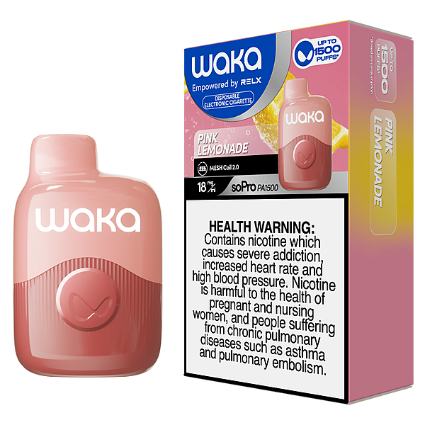 Relx Waka soPro PA1500 - Pink Lemonade - 18mg/ml 1500 Puffs